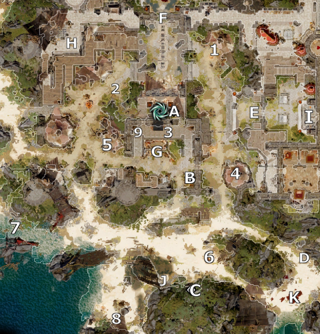 Mapa anotado del gueto de Fort Joy